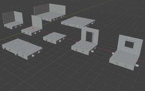 Modular brick wall dungeons