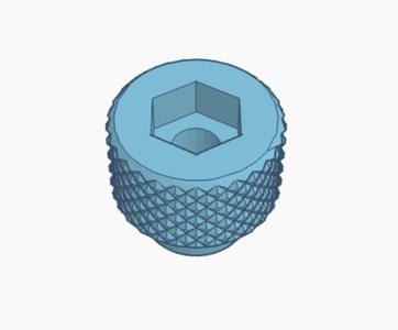 Bouton guilloché M6