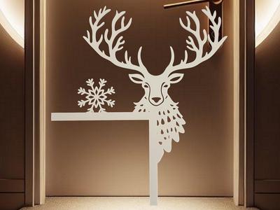 Christmas Door Corner - Elk