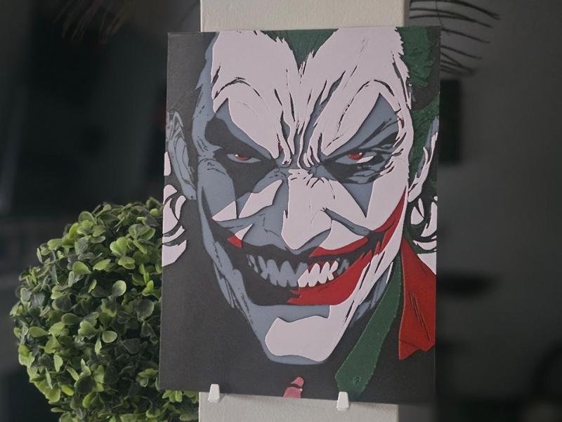 Cartoon Joker 3D Art Hueforge Decor