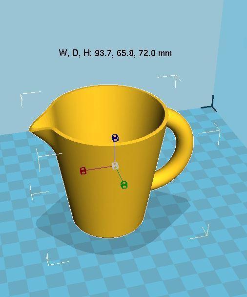 pouring cup with handle