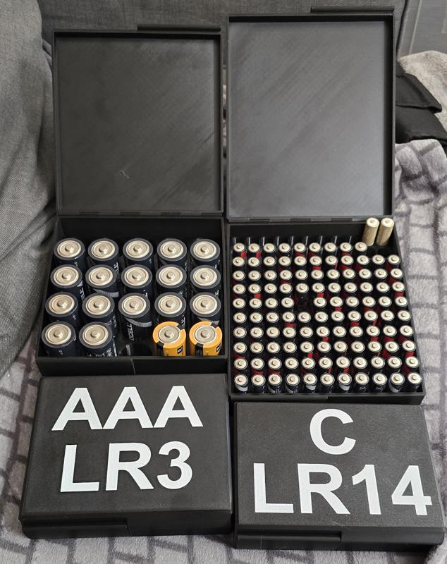 Battery storage box (AAA, AA, C, D)