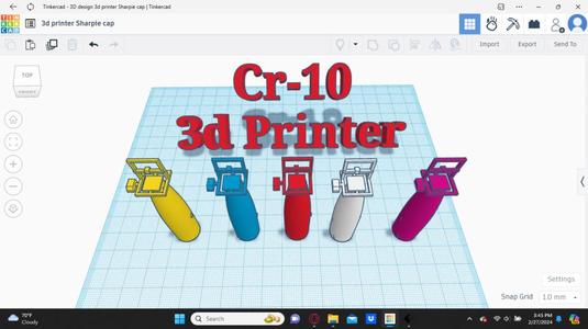 3d printer Sharpie cap