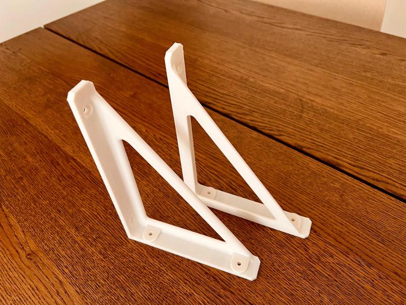 Wall bracket for wood shelf