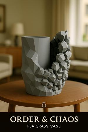 Vase Art – stone organizer pot with raw elegance