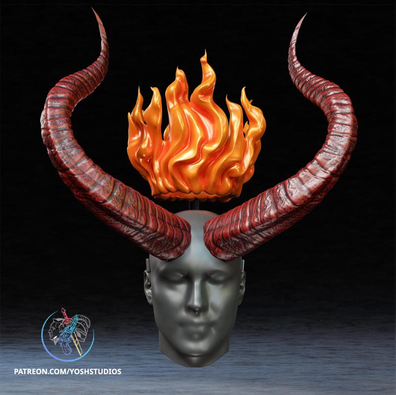 Hell Boy Crown & Thorns 3D Printer STL File