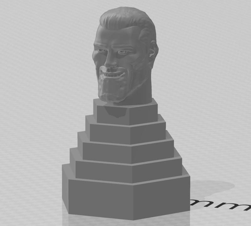 Giga Chad Head Board Game Figure