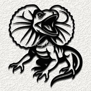 frilled lizard reptile 6 WALL ART HOME DECOR
