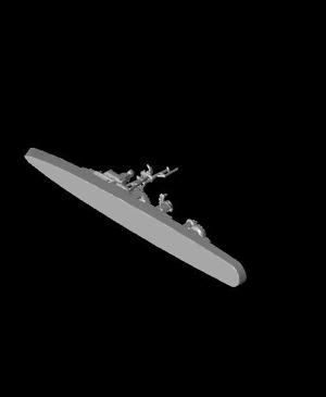 2400 Scale USS 4 Gun Fletcher Destroyer 1950.stl