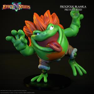 Frogfolk Blanka Miniature, Pre-Supported
