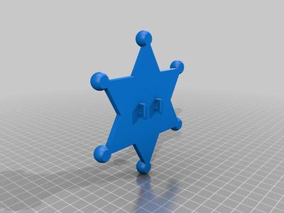 Sheriff star for needle