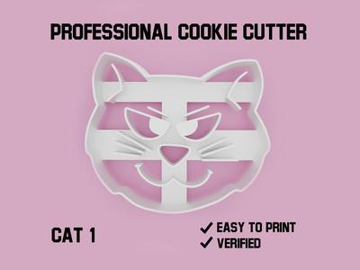 Cat 1 cookie cutter