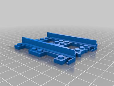 Lego Compatible Train Track - Half Straight