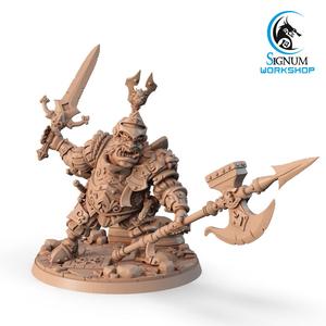 Ogre with halberd,  Ironheads  heavy infantry