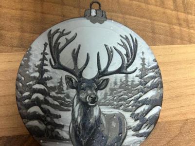Christmas reindeer bauble decoration