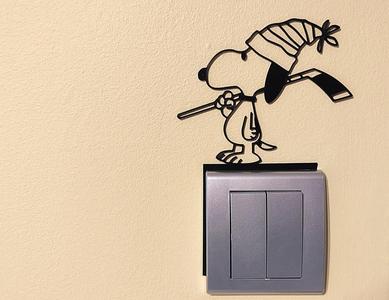 Snoopy Light Switch / Outlet Decoration – 3D Printable Model 7   