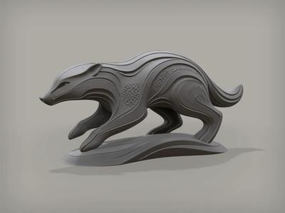 Badger Statue   