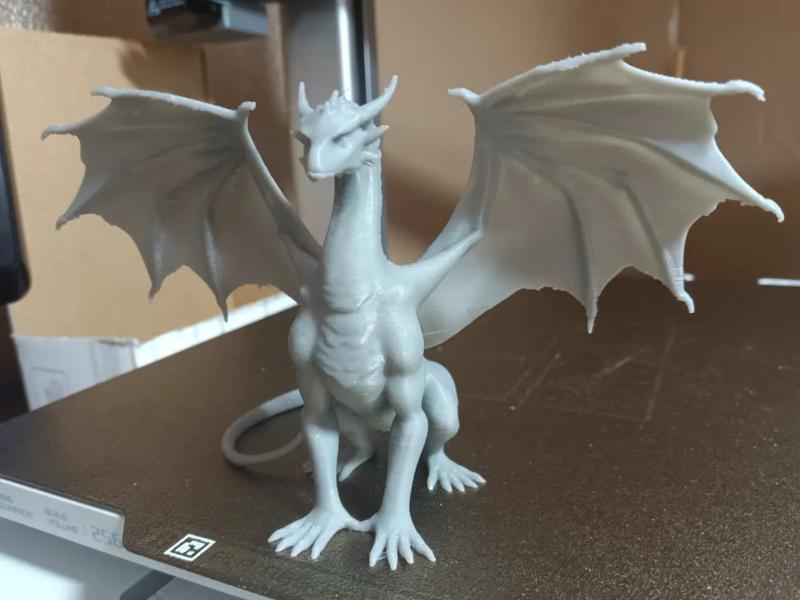 Sitting Dragon with Wings Spread   