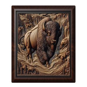 Bison animal wall art relief wall decor