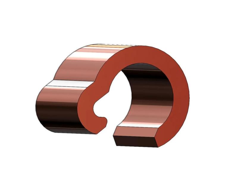 Printed clip is designed to hold down the safety bar on a gasoline-powered lawn mower   