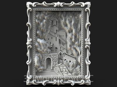 3D Model STL File for CNC Router Laser & 3D Printer Monastery of Ostrog