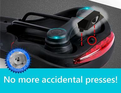 Bicycle seat tail light button protector