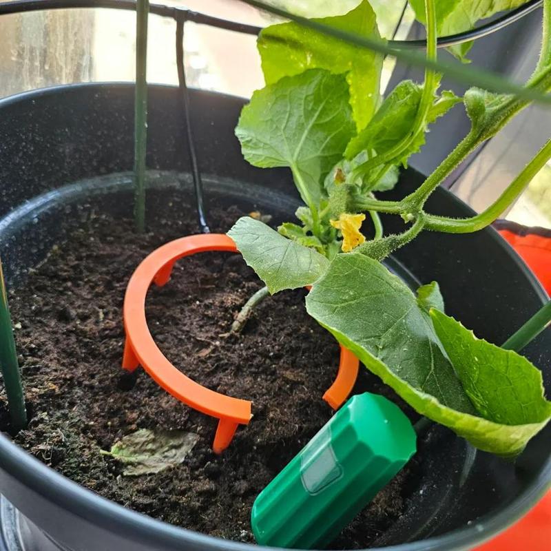 Irrigation ring with needle drip injectors   