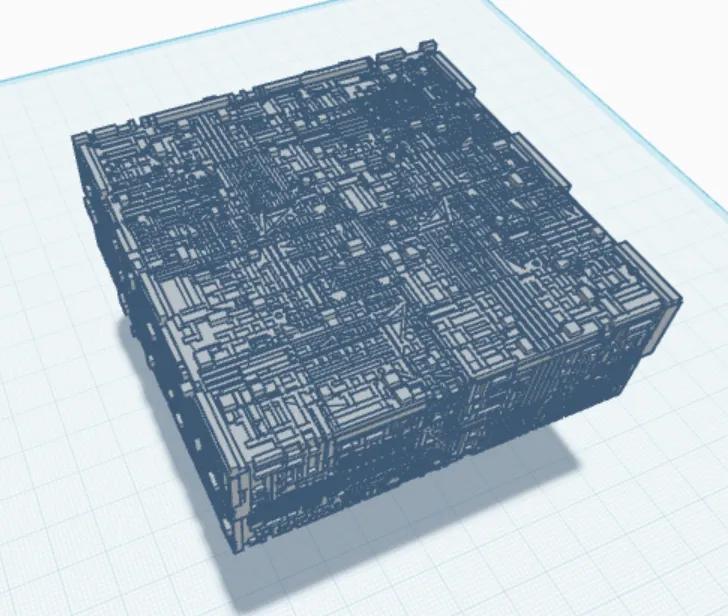 TITAN AIO cooler pump cap - Borg Cube   