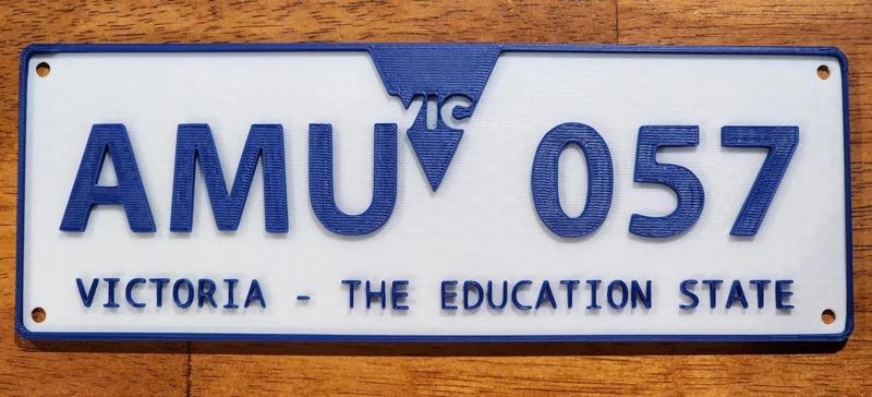 Victorian License Plate   