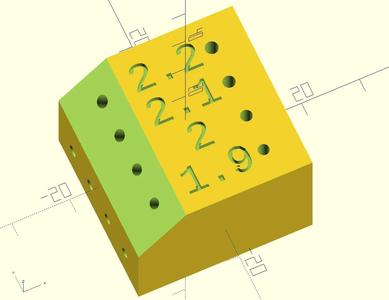 Test hole block   