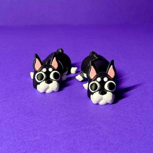 🐾 Articulated 3D Printed Toy & Keychain – Boston Terrier – Cute Dog with Big Eyes