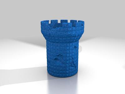 Destroyed Tower - Pencil Holder