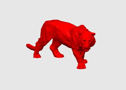 Feline Low Poly - Puma