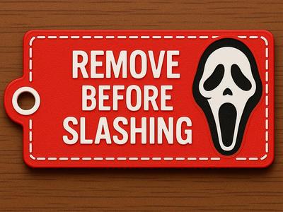 Ghostface - Remove Before Slashing Keychain