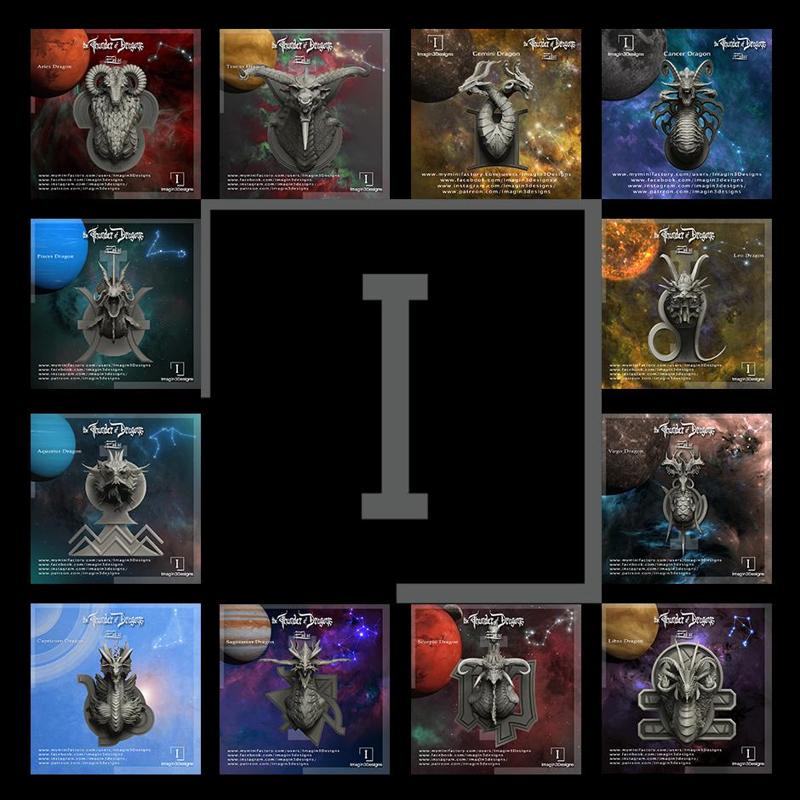 Pre-Supported Zodiac Dragon Collection - COMPLETE SET