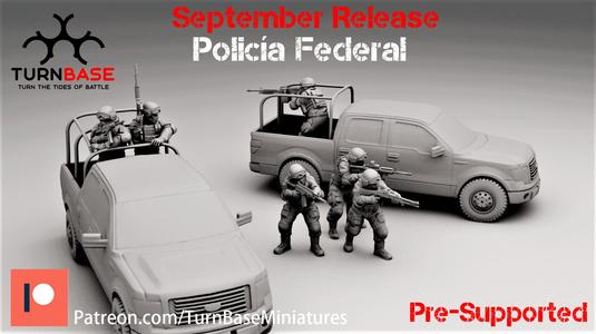 TurnBase Miniatures: Wargames- Policia Federal (September Release)