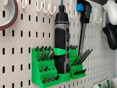 Electric Screwdriver Holder (for Ikea Skadis Pegboard)