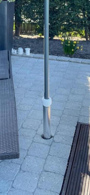 Sonnenschirm-Adapter 60 mm auf 38 mm mit Feststellmutter   