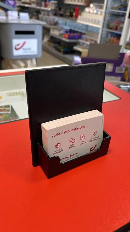 business card holder with large back   