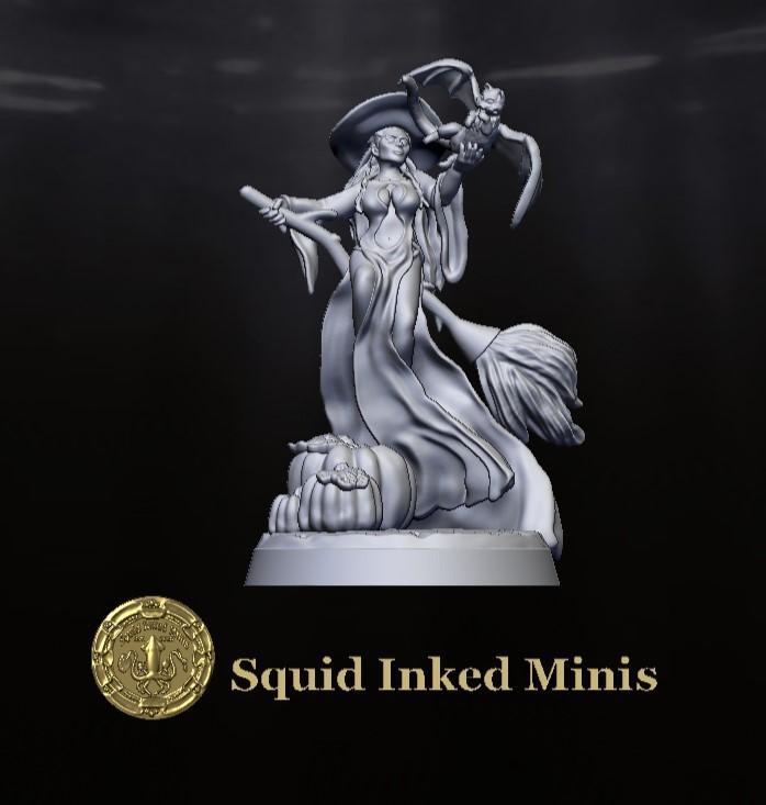 Halloween Witch in Pumpkin Patch