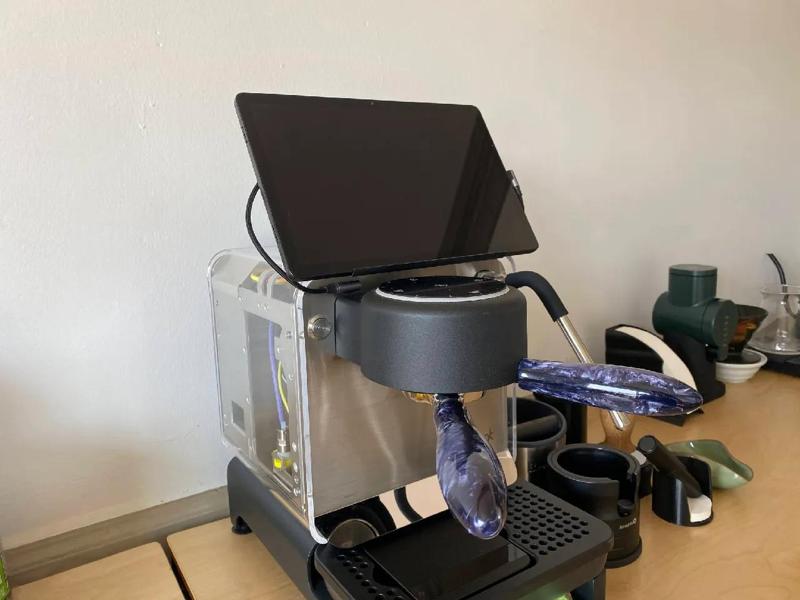 Tablet Stand for Decent DE1 with Clear Acrylic Cover   