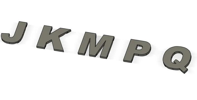 Wagner Slotted B Marquee 6" Sign Letters   