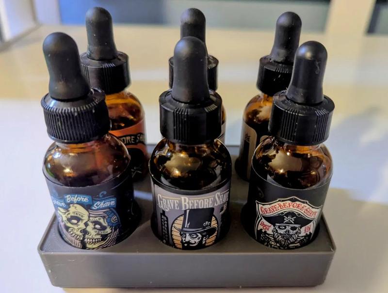 Gridfinity 6 medium tincture/beard oil bin 2x3x4   
