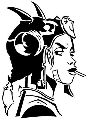 Tank Girl stencil