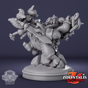 Kitsune Vs Tuskor Epic Diorama (75mm base) Pre-supported
