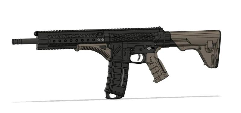 PAAR15 V4 / printable ar15 / Airsoft m4 AEG body kit   