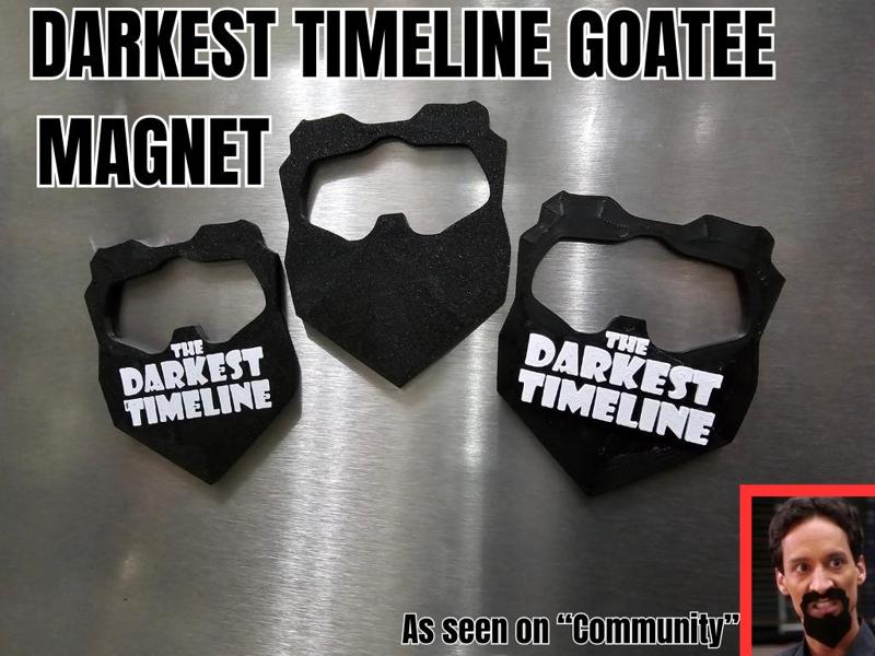 Darkest Timeline Goatee Magnet
