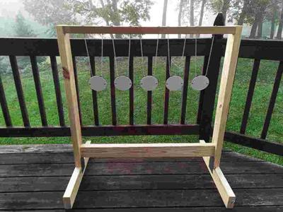 Airsoft 5 steel plate hanger target rack