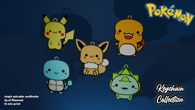 Cute Pokémon Keychain Collection   