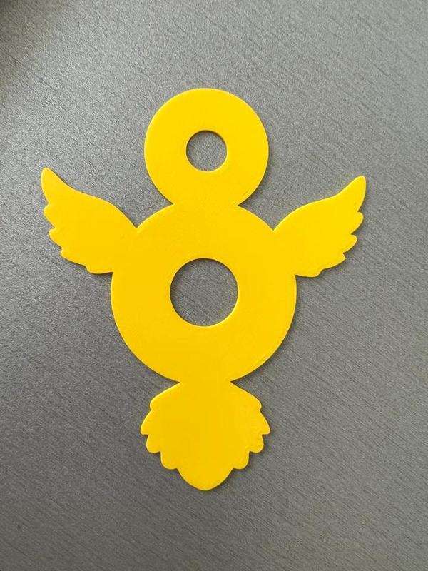 Ptáček-šablona na výrobu bambulí   